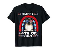 Birman Cat Happy 4th of July Patriotic American Cats Lovers T-Shirt