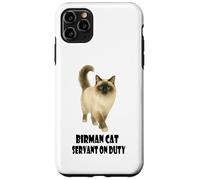 Birman Cat Servant on Duty Funny Cat Fan Fan Coque pour iPhone 11 Pro Max