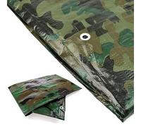 BirnePower Bâche de Protection Premium 6x5m (30m²) Camouflage, Imperméable 90g/m² avec Œillets et Coins Renforcés, pour Bois, Jardin, Bivouac et Bateau, Large Couverture