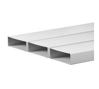 BirnePower Gaine Plate 204x60 mm Longueur 50 cm en PVC. Conduit de Ventilation Rectangulaire pour Hotte Aspirante, Extracteur et VMC. Blanc (1 Pièce)