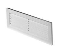 BirnePower Grille d'Aération avec Moustiquaire pour Gaine Plate 204x60 mm en ABS. Grille de Finition Murale pour Conduit de Ventilation et Hotte. Blanc (1 Pièce)