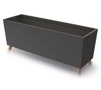 BirnePower Jardinière sur Pieds Urbi Case N avec Insert Amovible, Pot de Fleurs Rectangulaire 77cm pour Intérieur et Extérieur, Résistant au Gel et UV, Anthracite
