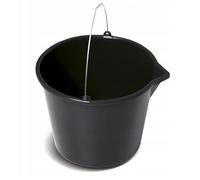 BirnePower Seau de Chantier 20L avec Bec Verseur Gradué, Auge à Mortier, Bac de Maçon pour Béton, Récipient Eau et Nettoyage, 1 Unité