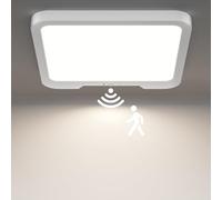 Birnetek® Lampe de Plafonnier avec Détecteur de Mouvement, 8000mAh Plafonnier LED Detecteur de Mouvement Interieur, Rechargeable, Télécommande Lampe Plafond pour Couloir, Escaliers, Garage