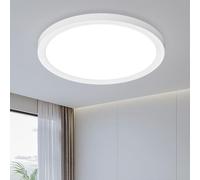 Birnetek® Plafonnier LED, Luminaire Plafonnier Salon 18W 1800LM, 6500K, IP44 Étanche, Moderne Et Épuré, Très Mince Éclairage De Plafond Pour Chambre à Coucher, Salle De Bain, Salon 220 * 21mm