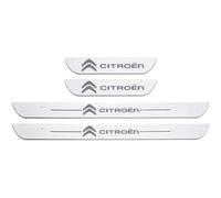 BIRNN 4 Pièces Voiture Acier Inoxydable Seuil Porte Plaques pour Citroen C4, Anti Rayures AntidéRapant Bienvenue PéDale Protecteur de Seuil de Porte Voiture