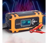 BIRNN Chargeur de Batterie Moto 12V pour Piaggio MP3 500, Chargeur Automatique avec Maintien de Charge pour Moto, Scooter, Quad, Tondeuse et Batterie Auto, B Yellow