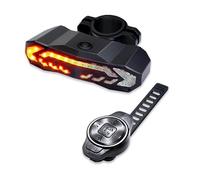 BIRNN Feu Arrière de Vélo avec Clignotant pour Trek Marlin 5 Gen 2 2023, Alarme Velo Etanche Feu Arriere Velo avec Télécommande Lumière de vélo pour Ville et l'obscurité,A Round