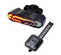 BIRNN Feu Arrière de Vélo avec Clignotant pour Trek Roscoe 2022, Alarme Velo Etanche Feu Arriere Velo avec Télécommande Lumière de vélo pour Ville et l'obscurité, B Square