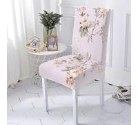 birnn Housse de Chaise de Style végétal Housse de Chaise Anti-saleté Couvre-chaises à Dossier Haut à Motif Floral pour Salle à Manger et Cuisine - 3-2 pièces