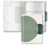 BIROYAL Agenda hebdomadaire non daté - Format A5 - Avec liste de choses à faire, grand champ de note - 128 pages en allemand avec couverture rigide - Agenda hebdomadaire hebdomadaire