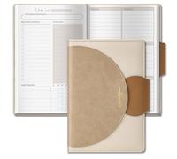 BIROYAL Agenda hebdomadaire non daté - Format A5 - Avec liste de choses à faire, grand champ de note - 128 pages en allemand avec couverture rigide - Agenda hebdomadaire hebdomadaire