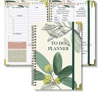 Biroyal Agenda journalier non daté, taille 148 × 210 mm, carnet à spirale à couverture souple avec reliure bimétallique, adapté pour le quotidien au bureau et la planification personnelle