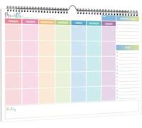 BIROYAL Calendrier mural mensuel 2025-2026 - Grand format non daté - 16 pages mensuelles avec liste de choses à faire - Idéal pour une utilisation comme planificateur de maison, étudiant, entreprise