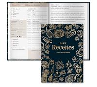 BIROYAL Carnet de recettes à remplir A5 relié Français | Livre de recettes vierge 224 pages | 100 recettes | Cahier de cuisine vide | Pour des plats familiaux et gourmands