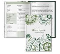 BIROYAL Carnet de recettes à remplir A5 relié - Livre de recettes vierge 224 pages | 100 recettes | Cahier de cuisine vide | Pour des plats familiaux et gourmands