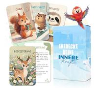 BIROYAL Cartes émotionnelles pour enfants [40 cartes émotionnelles + 6 cartes d'accompagnement] - Favorise l'intelligence émotionnelle de manière ludique - Cartes sentimentales pour enfants avec boîte