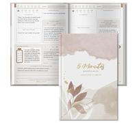 BIROYAL Journal de 5 minutes The Five Minute - Journal de gratitude de 20 semaines pour affirmation, pleine conscience et réflexion - Planificateur de vie non daté avec invites pour homme et femme