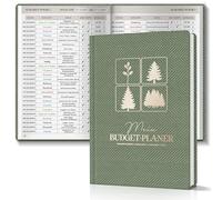 BIROYAL Planificateur budgétaire allemand de 12 mois - Planificateur financier non daté - Planificateur budgétaire avec pleine conscience, réflexion, suivi des revenus et des dépenses - Planificateur
