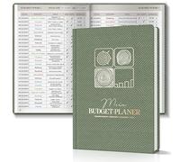 BIROYAL Planificateur budgétaire allemand de 12 mois - Planificateur financier non daté - Planificateur budgétaire avec pleine conscience, réflexion, suivi des revenus et des dépenses - Planificateur