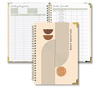 BIROYAL Planificateur budgétaire allemand pour 12 mois, 200 pages, planificateur financier avec budget mensuel, suivi des dépenses, livre d'économies, de revenus, de ménage pour contrôler votre argent