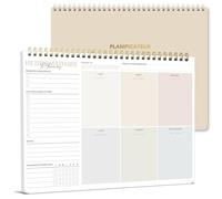 BIROYAL Planning Semaine A4, Bloc Planificateur Hebdomadaire & Agenda Semainier Français - 2026 Calendrier avec aperçu hebdomadaire et suivi des habitudes pour les rendez-vous