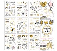 Biroyal Stickers d'anniversaire,Autocollants pour livre d'or d'anniversaire, album photo,Décoration d'anniversaire pleine d'amour pour adultes et enfants,Lot de 135+ motifs sur 9 feuilles