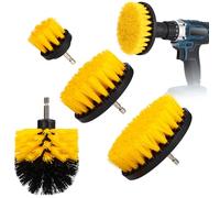 Birshe 4Pcs Brosse de Nettoyage Perceuse,Brosse Perceuse Électrique,Perceuse Nettoyage Kit,Nettoyage Voiture Brosse,Convient pour la Cuisine Voiture Roue Carrelage,Les,Baignoire Carreaux et Voiture.