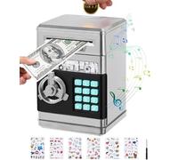 Birshe Coffre-Fort Enfant,ATM Tirelire électronique pour Enfants Mini ATM Tirelires Tirelire électriqueavec Mot de Passe Automatique Argent Faire Défiler Jeu Enfant Money Box Argent