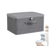 Birtern Bac de rangement avec serrure | Rangement verrouillable en tissu pour jouets, vêtements avec couvercle, boîte de rangement pour snacks, boîte utilitaire pour jeans