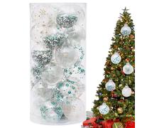 Birtern Boules de Noël - Ensemble de décorations pour sapin de Noël, fournitures de fête pour murs, escaliers, portes, bureau, chambre, dortoir, fenêtre, porte, école