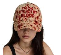 Birtern Casquette de baseball d'Halloween | Décorations d'Halloween effrayantes | Accessoires de vêtements pour vampire, cosplay, festival, automne, feu de, spectacle, nuit, vacances, fantôme