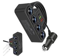 Birtern Chargeur de voiture USB multiport - Adaptateur de chargeur de voiture avec port 30 W QC 3.0 | Station de charge de voiture haute vitesse, extension de port de charge de véhicule pour plusieurs