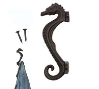 Birtern Crochets en fonte en forme d'animal - Crochets en fer robuste - Cintre rustique intérieur extérieur maison jardin campagne ferme garage