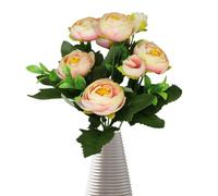 Birtern Fleurs artificielles - Pics de camélia floraux réalistes significatifs, élégants et décoratifs sans arrosage pour la décoration de la maison, la Saint-Valentin, la fête des mères