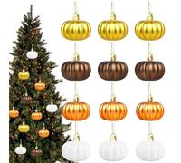 Birtern Lot de 12 pendentifs en forme de boule de peinte pour Halloween - Décoration d'intérieur et d'extérieur avec cordons pour salon, cour