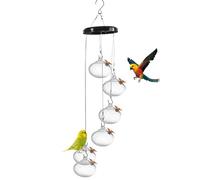 Birtern Lot de 6 mangeoires à colibris pour extérieur, carillons éoliens, rouges-gorges, moineaux, mangeoires pour rebords de fenêtre, parcs