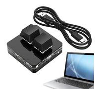 Birtern Mini clavier USB à 2 touches - Clavier mécanique universel pour PC - Copier et coller - Clavier rétroéclairé RVB pour la maison et les voyages