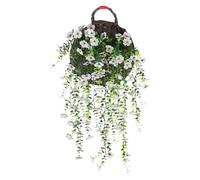 Birtern Morning Glory Fleurs artificielles - Panier de Gloire du Matin Artificielle, réalistes pour Cour, Printemps, Porche, Balcon, Porte d'entrée, Patio, tonnelle, terrasse, décoration