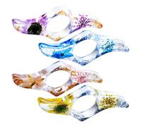 Birtern Ouvre-livre - Marqueur de livre transparent de forme | Marque-page floral pouce poids page support de livre accessoires de lecture pour l'école, la maison