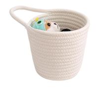 Birtern Panier de rangement tissé à la main - Panier de rangement en corde de coton, paniers de cuisine tissés à la main pour contenir de petits articles, clés, portefeuille, lunettes de soleil