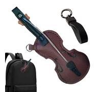 Birtern Petit porte-clés violon | Porte-clés instrument de musique en cuir | Accessoire de sac à main pour homme et femme pour Noël, remise de diplôme, vacances, fête d'anniversaire, Violoncelle
