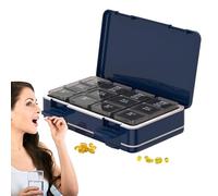 Birtern Pilulier - Boîte à médicaments de voyage portable | Pilulier de voyage sept jours par semaine pour sac à dos de poche