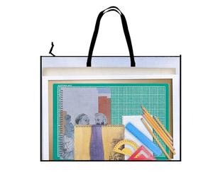 Birtern Sac de Rangement pour Affiches 48,3 x 63,5 cm avec poignée et | Fermeture éclair, Dossier Portable Transparent, étui de Rangement pour Affiches, école, université,