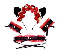 Birtern Serre-tête oreilles de chat | Coiffe oreilles de chat | Bandeau festif pour déguisement, boîte de nuit, Noël