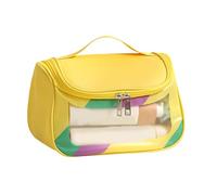 Birtern Trousse de maquillage transparente - Trousse de maquillage transparente étanche, trousse de maquillage colorée, trousse de maquillage de voyage visible pour femmes, hommes, escapades de