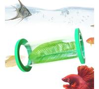 Birtern Tunnel à poisson pour aquarium - Habitat Betta avec feuille | Tunnel flottant en acrylique, accessoire d'aquarium pour crevettes, gupy, se cacher, se reposer