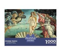 Birth of Venus (La Nascita Di Venere) Puzzle en Bois Imperméable DIY Puzzles De 1000 Pièces pour Adultes Impossible Jeux Éducatifs