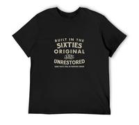 Birthday Biker 1960'S Built in The Sixties Unrestored Motorcycle O-Neck 100% Cotton Short Sleeve Unisex T-Shirt L