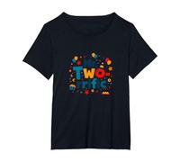 Birthday Boy 2 Mr. Two-rific Celebration T-Shirt, Femme Grandes Tailles, Noir, 4X